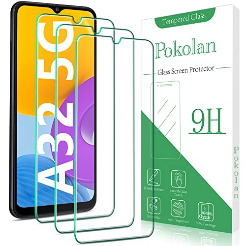 Pokolan 3 Stück Schutzfolie für Samsung Galaxy A32 5G, Frei von Kratzern, 9H Härte, HD Displayschutzfolie, 0.33mm Ultra-klar, Ultrabeständig von Pokolan