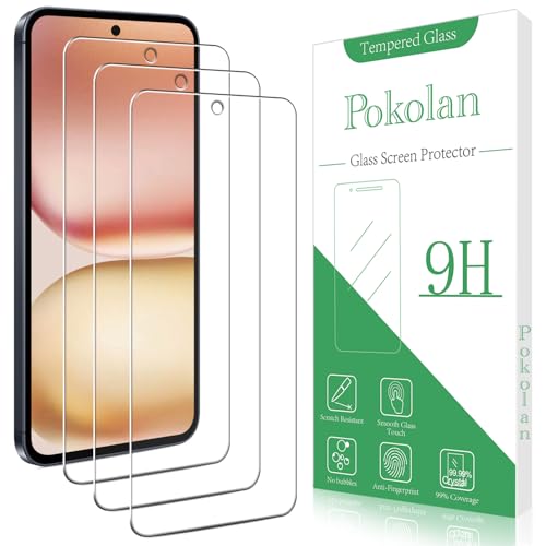 Pokolan 3 Stück Schutzfolie für Samsung Galaxy A56 5G, Frei von Kratzern, 9H Härte, HD Displayschutzfolie, 0.33mm Ultra klar, Blasenfrei, Ultrabeständig von Pokolan