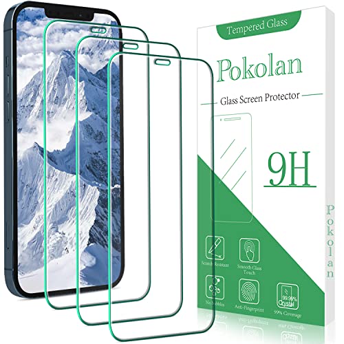 Pokolan 3 Stück Schutzfolie für iPhone 12 Mini, Frei von Kratzern, 9H Härte, HD Displayschutzfolie, 0.33mm Ultra-klar, Blasenfrei, Ultrabeständig von Pokolan