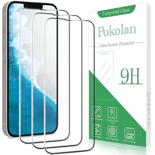 Pokolan [3 Stück Schutzfolie für iPhone 13 Pro Max, 9H Härte, HD Displayschutzfolie, Anti-Kratzen, Blasenfrei, Einfacher Montage von Pokolan