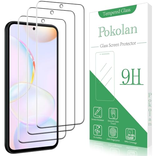 Pokolan 3 Stück Schutzfolie für Samsung Galaxy A54 5G, Frei von Kratzern, 9H Härte, HD Displayschutzfolie, 0.33mm Ultra klar, Blasenfrei, Ultrabeständig von Pokolan