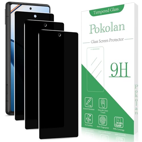 Pokolan 3 Stück Sichtschutz für Google Pixel 6A Schutzfolie, Anti Spy, Glas Displayschutzfolie, Frei von Kratzern, 9H Härte, Blasenfrei, Ultrabeständig von Pokolan