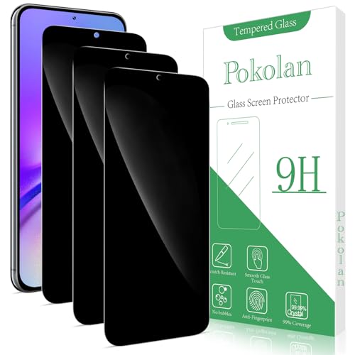 Pokolan 3 Stück Sichtschutz für Samsung Galaxy S25 Plus Schutzfolie, Anti Spy, Glas Displayschutzfolie, Frei von Kratzern, 9H Härte, Blasenfrei, Plusbeständig von Pokolan