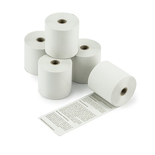 Pokornys – 5 Thermorollen für EC Cash Geräte & andere Kassensysteme – BPA-freie Kassenrollen mit SEPA Lastschrifttext (Breite: 5,7 cm - Länge: 25m - Innendurchmesser: 1,2 cm - Außendurchmesser 4,5 cm) von Pokornys