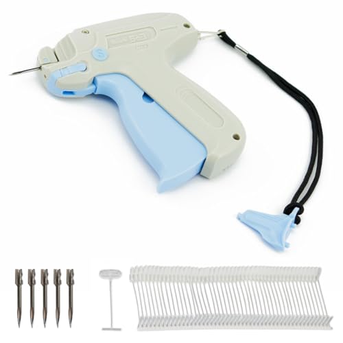Pokornys – Etikettierpistole Banok 503S Standard im Set mit 5 Ersatznadeln + 5.000 Heftfäden Banok Microspace 40mm – Heftpistole zur Befestigung von Preisschildern an Textilgewebe wie Kleidung UVM. von Pokornys
