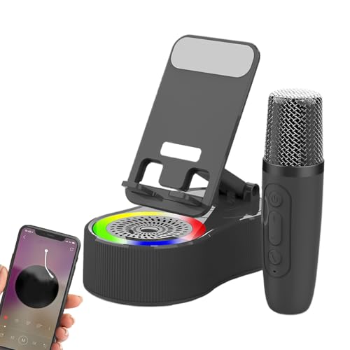 Bracket -Lautsprecher, Telefonlautsprecherstand, Telefonladeständer, LED - Drahtlose Ladevorgänge, Multifunktionales Audio -Boosting -Design, 2000mah Für Duschauto -Schreibtisch Party Camping W von Pokronc