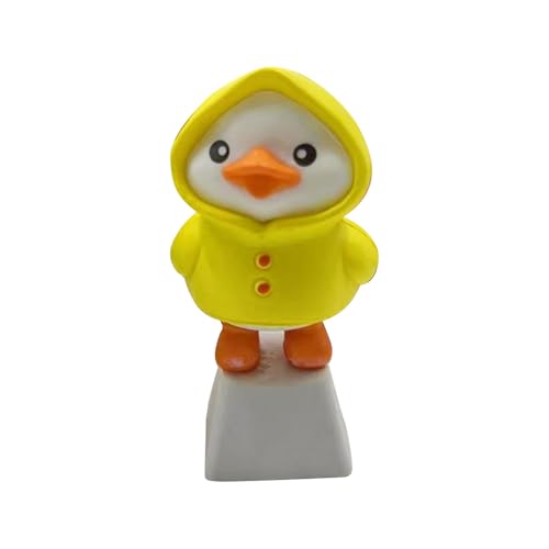 Yellow Duck Tastenkappen, Cartoon-Ente, mechanische Tastatur-Dekorationen, lichtbeständig, langlebige Qualität mit lebendigen Farben, gelb, für mechanische Tastaturen von Pokronc