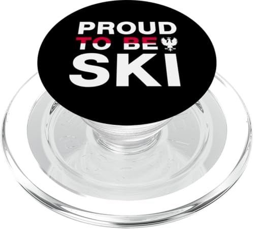Proud To Be Ski Funny Polish Ancestry Stolzes polnisches Erbe PopSockets PopGrip für MagSafe von Poland Flag Design Polish Roots And Culture Pride