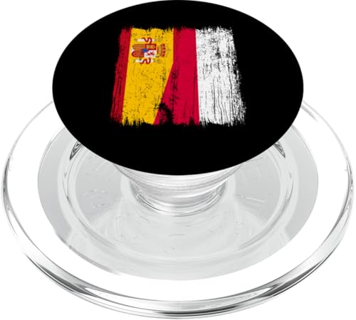 Spanien Polen halbe Flagge Spanische Polnische Vorfahren PopSockets PopGrip für MagSafe von Poland Flag Design Polish Roots And Culture Pride