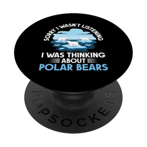 Eisbär PopSockets Klebender PopGrip von Polar bear gifts for men and women