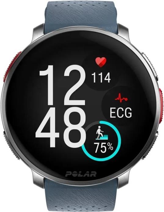 Polar Vantage V3 - Aluminum - Sportuhr mit Band - Silikon - Anzeige 3.5 cm (1.39) - 32 GB - Bluetooth - 57 g - himmelblau (900108892) von Polar