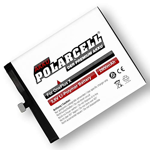 PolarCell Akku für OnePlus X - E1000, E1001, E1003, E1005 | ersetzt Originalakku BLP607 | 2900mAh von PolarCell
