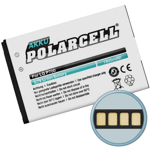 Polarcell Akku Für Lg Motion 4G, L7, P700, P705, P750 / Bl-44Jh (1900Mah / 6,7Wh) von PolarCell