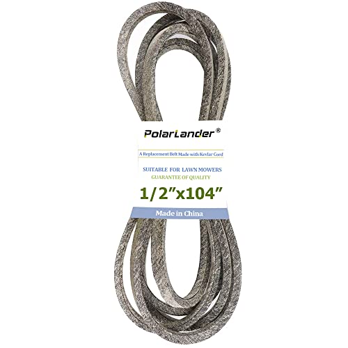 PolarLander Rasenmäher Kevlar Deck Antriebsriemen 1/2" x 104" Ersatz für John Deere GX20072, GY20570 Craftsman SPM215471655 von PolarLander