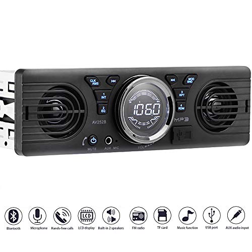 PolarLander Universal 1 Din 12 V Autoradio Audio Player Eingebaute 2 Lautsprecher Stereo FM Unterstützung Bluetooth mit USB/TF-Kartenanschluss von PolarLander