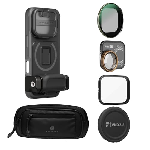 LiteChaser iPhone 16 Pro - Street Photographer Kit - Pro Case - 1 Objektiv - 3 Filter - Tragetuch von PolarPro