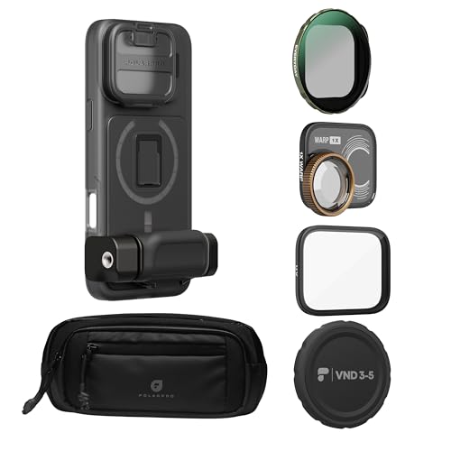 LiteChaser iPhone 16 Pro - Street Photographer Kit - Pro Case - 1 Objektiv - 3 Filter - Tragetuch von PolarPro