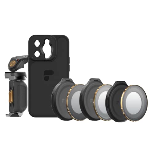 PolarPro - LiteChaser iPhone 14 Pro - Directors Kit - Inkl. iPhone 14 Pro Case - LiteChaser iPhone 14 Grip - VND 3-5 Filter - CP Filter - VND 3-5 Mist Filter - Bluetooth Shutter Button von PolarPro