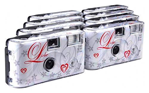 8 x 1A PHOTO PORST Hochzeitskamera/Einwegkamera/Partykamera Liebe (27 Fotos, Blitz, 8-er Pack) von Polaroid