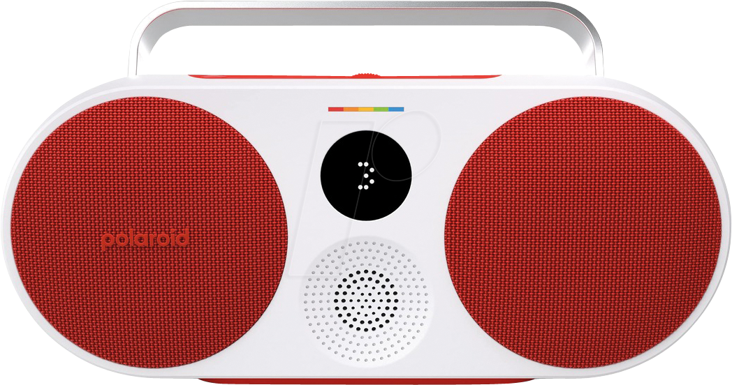 POLAROID 009091 - Bluetooth Lautsprecher, P3 Music Player, rot & weiß von Polaroid