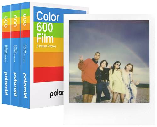 Polaroid 600 Color Film Triple Pack 3x8 Sofortbild-Film Weiß, farbig von Polaroid