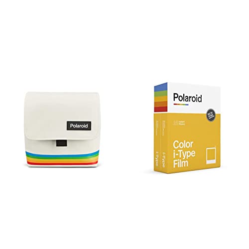 Polaroid - 6057 Now Kameratasche - Weiß & – 6009 – Sofortbild-Farbfilm Typ I – Einzelpackung – 16 Fotos von Polaroid