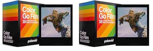 Polaroid 6211 Farbfilm für Go — Doppelpack — schwarzer Rahmen, 16 Filme (Verpackung kann variieren) (Packung mit 2) von Polaroid