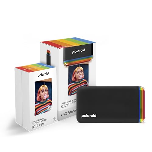 Polaroid Bundle Hi-Print+Paper - 2nd Generation - Bluetooth-verbundener 2x3 Pocket Photo- und Dye-Sub-Drucker - Schwarz Polaroid Bundle Hi-Print+Paper - 2nd Generation - Bluetooth-verbundener 2x3 Pocket Photo- und Dye-Sub-Drucker - Schwarz von Polaroid