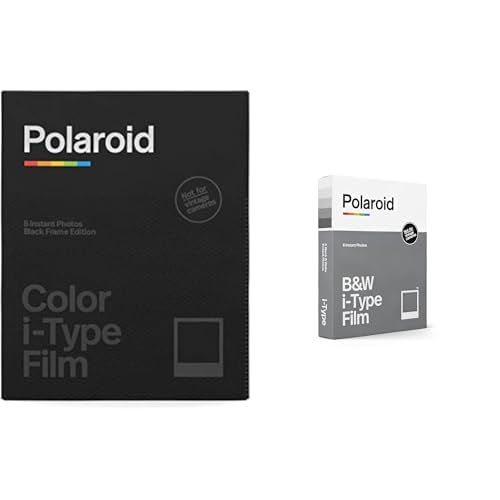 Polaroid Color Film für i-Type - Black Frame Edition - 6019, 8 Filme & B&W Film für i-Type - 6001 von Polaroid