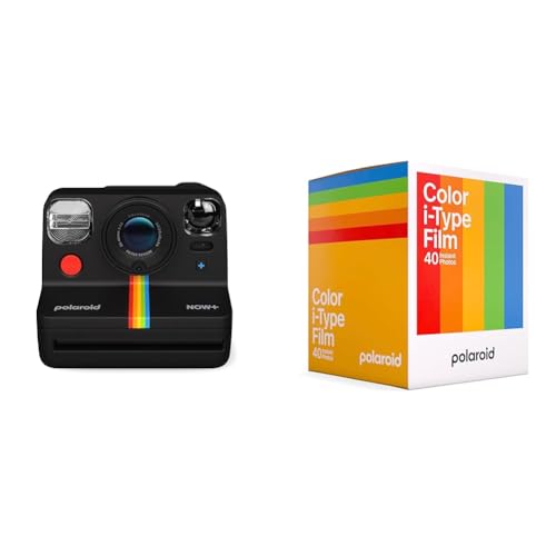 Polaroid Now+ Gen 2 Sofortbildkamera - Schwarz & Color Film für i-Type - x40 Filmpaket von Polaroid