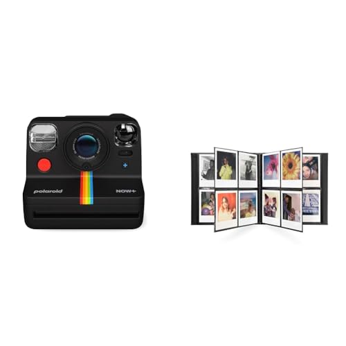 Polaroid Now+ Gen 2 Sofortbildkamera - Schwarz & Fotoalbum - Groß - 6044 von Polaroid