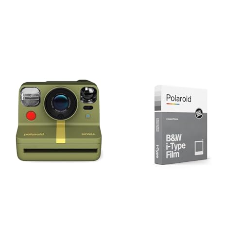 Polaroid Now+ Gen 2 Sofortbildkamera - Waldgrün, Keine Filme & B&W Film für i-Type von Polaroid