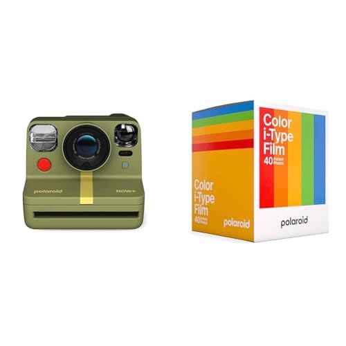 Polaroid Now+ Gen 2 Sofortbildkamera - Waldgrün, Keine Filme & Color Film für i-Type - x40 Filmpaket von Polaroid