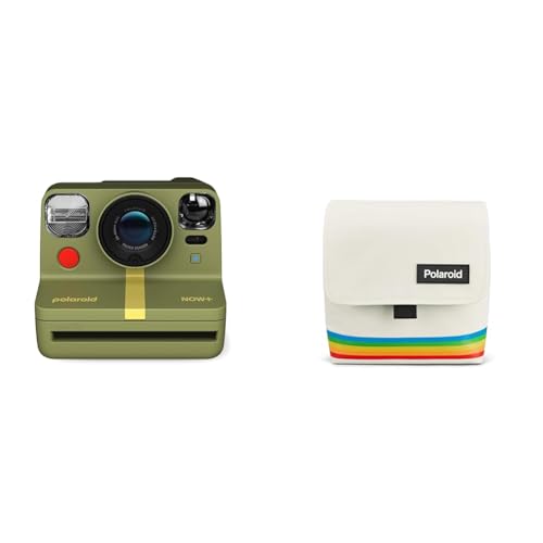Polaroid Now+ Gen 2 Sofortbildkamera - Waldgrün & Box Kameratasche - Weiß von Polaroid
