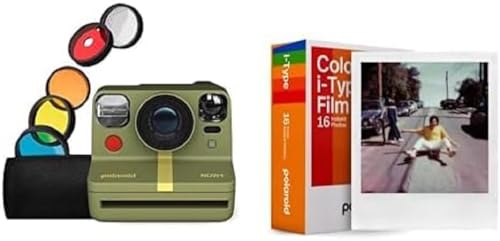 Polaroid Now+ Gen 2 Sofortbildkamera - Waldgrün & Color Film für i-Type - Doppelpack von Polaroid