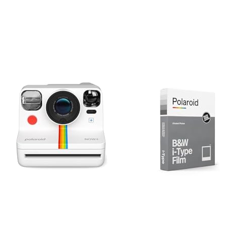 Polaroid Now+ Gen 2 Sofortbildkamera - Weiß & B&W Film für i-Type von Polaroid
