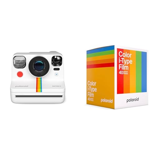 Polaroid Now+ Gen 2 Sofortbildkamera - Weiß & Color Film für i-Type - x40 Filmpaket von Polaroid