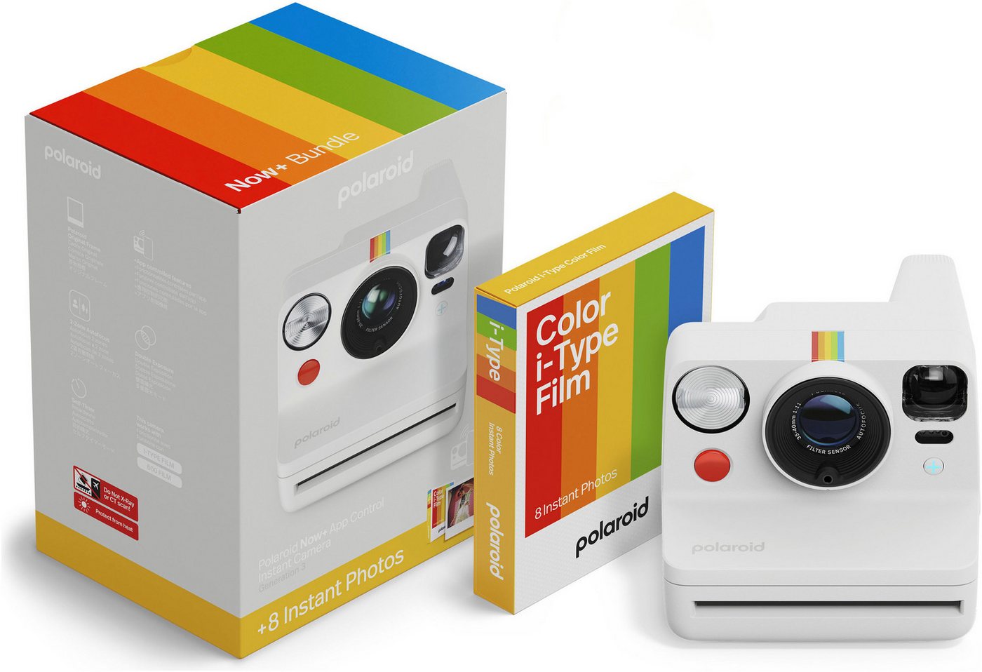 Polaroid Now+ Gen 3 + Farbfilm-Paket (8 Fotos) Sofortbildkamera von Polaroid