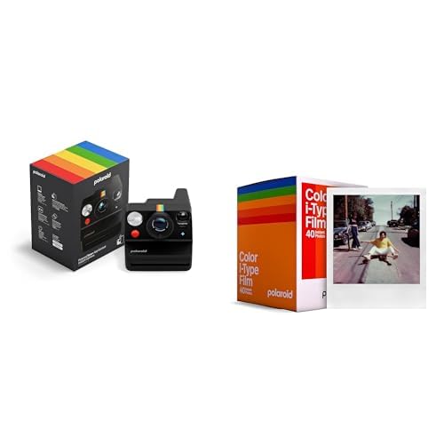 Polaroid - Now+ Gen3 - Sofortbildkamera mit Bluetooth-Verbindung, Polaroid Format 8 (40 Filme), Schwarz von Polaroid