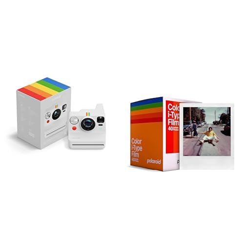 Polaroid - Now+ Gen3 - Sofortbildkamera mit Bluetooth-Verbindung, Polaroid Format 8 (40 Filme), White von Polaroid