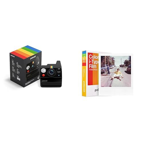 Polaroid - Now+ Gen3 - Sofortbildkamera mit Bluetooth-Verbindung Color Film (8 Filme) - Schwarz von Polaroid