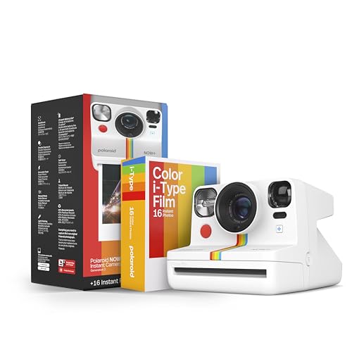 Polaroid Now+ Generation 2 - Camera + Film Bundle (16 Photos Included) - White - Bluetooth Connected App Controlled Instant Film Camera-6437 von Polaroid