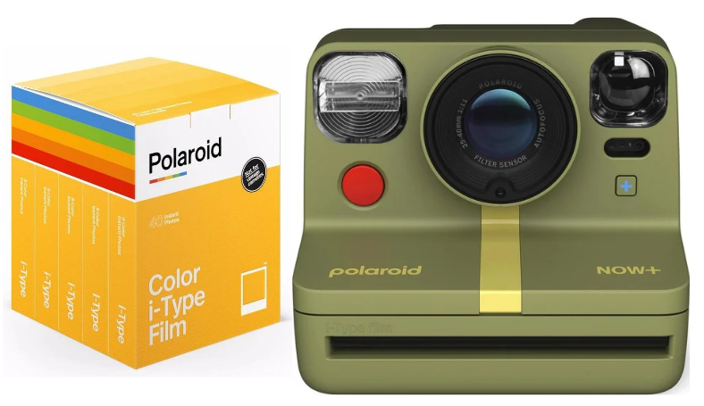 Polaroid - Now + Gen 2 Camera Forest Green + Color film I-Type 40-pack - Bundle von Polaroid