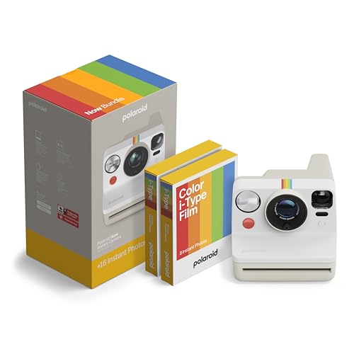 Polaroid - Now Gen 3 - Sofortbildkamera - Bundle Kamera + Farbfilm (16 Fotos) Weiß (6561) von Polaroid