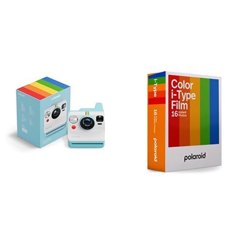 Polaroid - Now Gen3 - Fotocamera istantanea + Color Film (16 Filme) - Arctic Blue von Polaroid