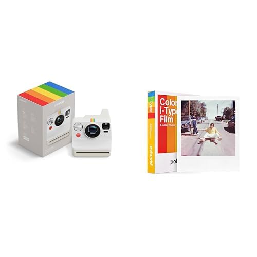 Polaroid - Now Gen3 - Sofortbildkamera + Color Film (8 Filme) - Pebble White von Polaroid