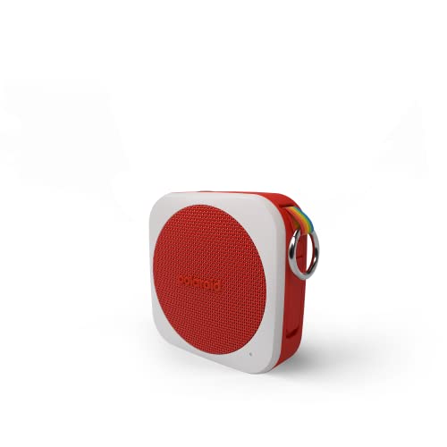 Polaroid P1 Music Player (Red) - Super Portable Wireless Bluetooth Speaker Rechargeable with IPX5 Waterproof and Dual Stereo Pairing von Polaroid