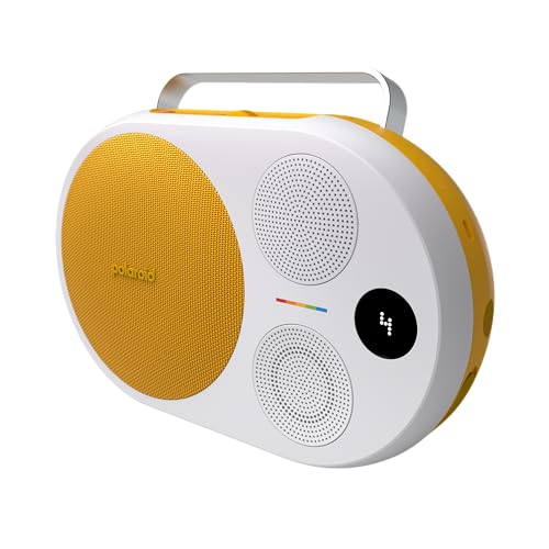 Polaroid P4 Music Player (Yellow) – Powerful Large Room Wireless Bluetooth Speaker Rechargeable with Dual Stereo Pairing von Polaroid