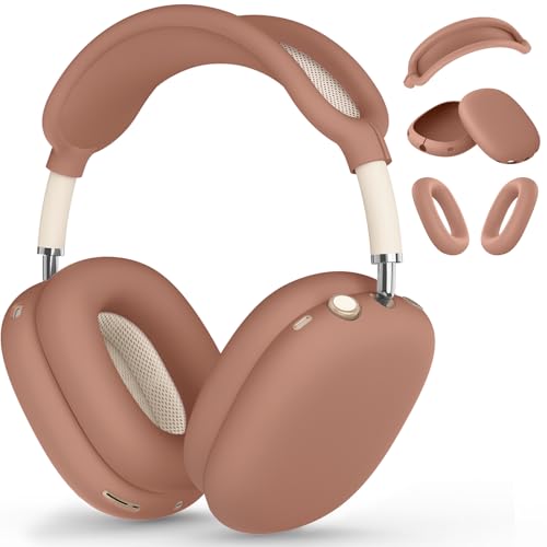 Silikon-Schutzhülle für AirPods Max, Ohrpolster-Hülle, Ohrmuschel-Abdeckung, Kopfband-Abdeckung für AirPods Max Kopfhörer, Zubehör, weicher Silikon-Schutz für Apple AirPod Max New USB-C (2024) (Dune) von Polislime