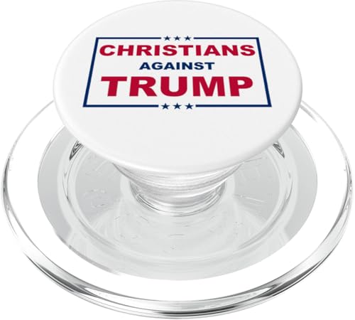 Christen gegen Trump Faith Over False Idols PopSockets PopGrip für MagSafe von Political Protest Apparel